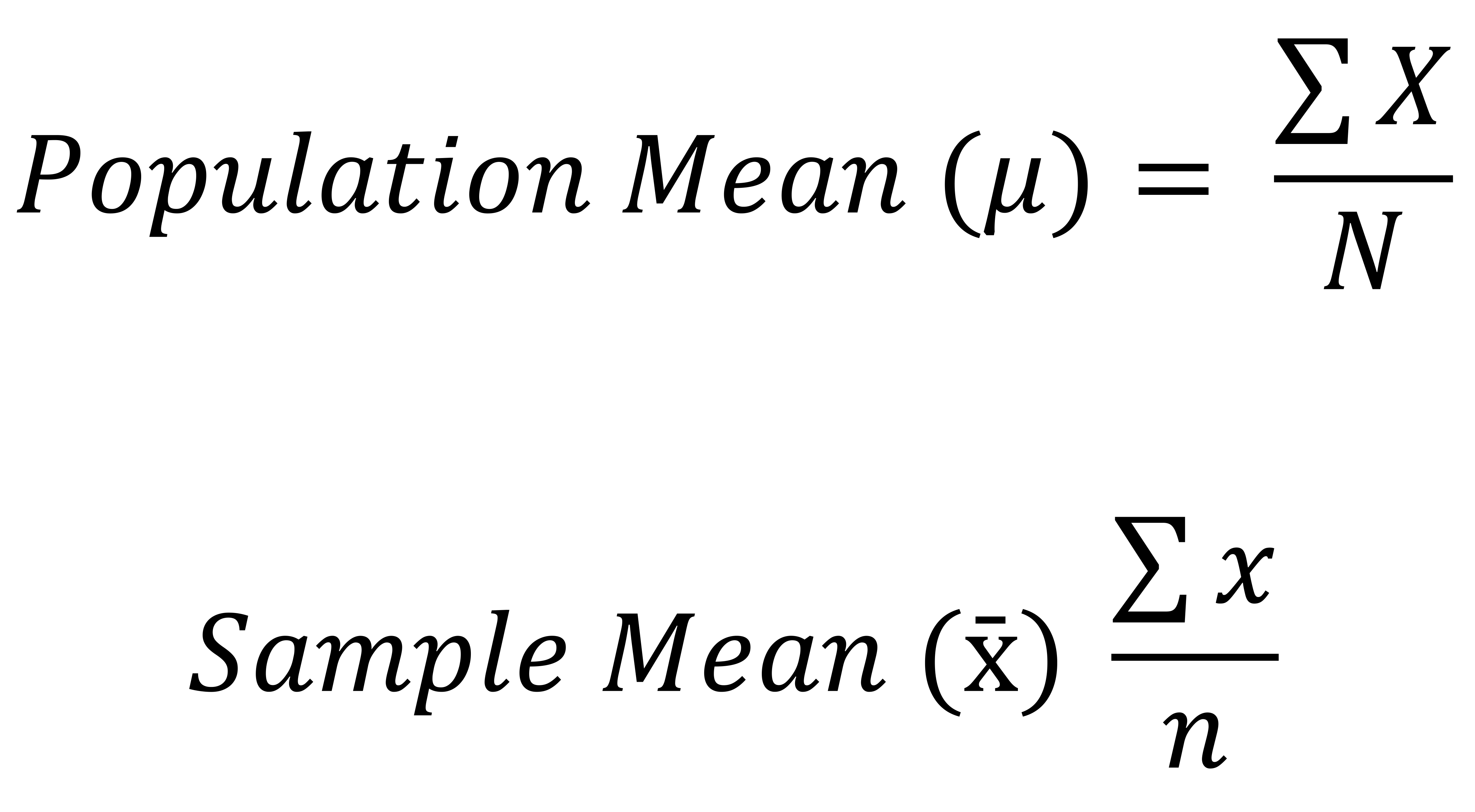 Calculating the Mean