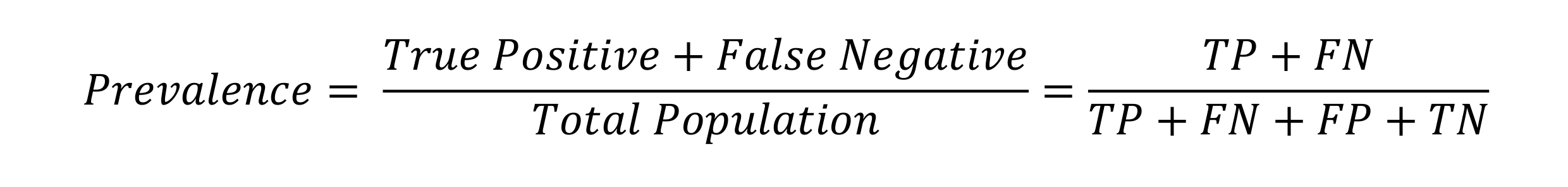 Equation for Prevalence