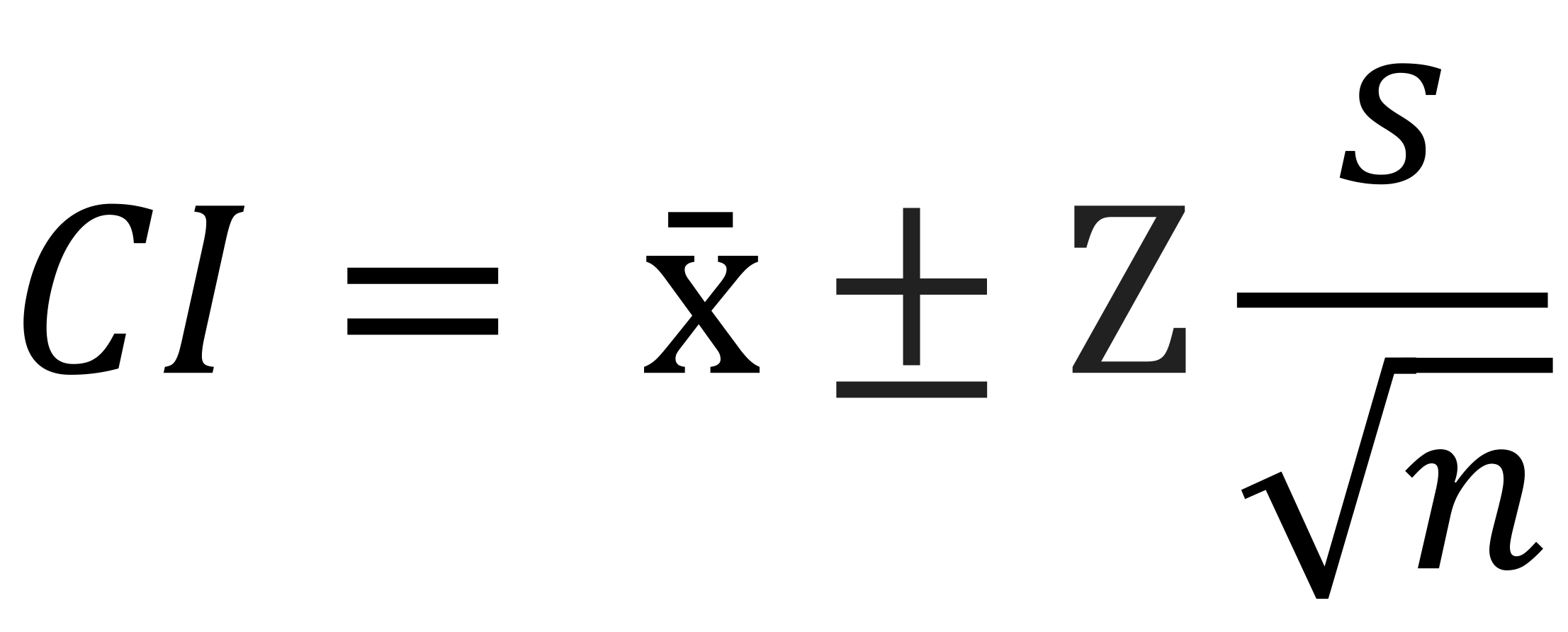 Confidence Interval Equation for Unknown Population